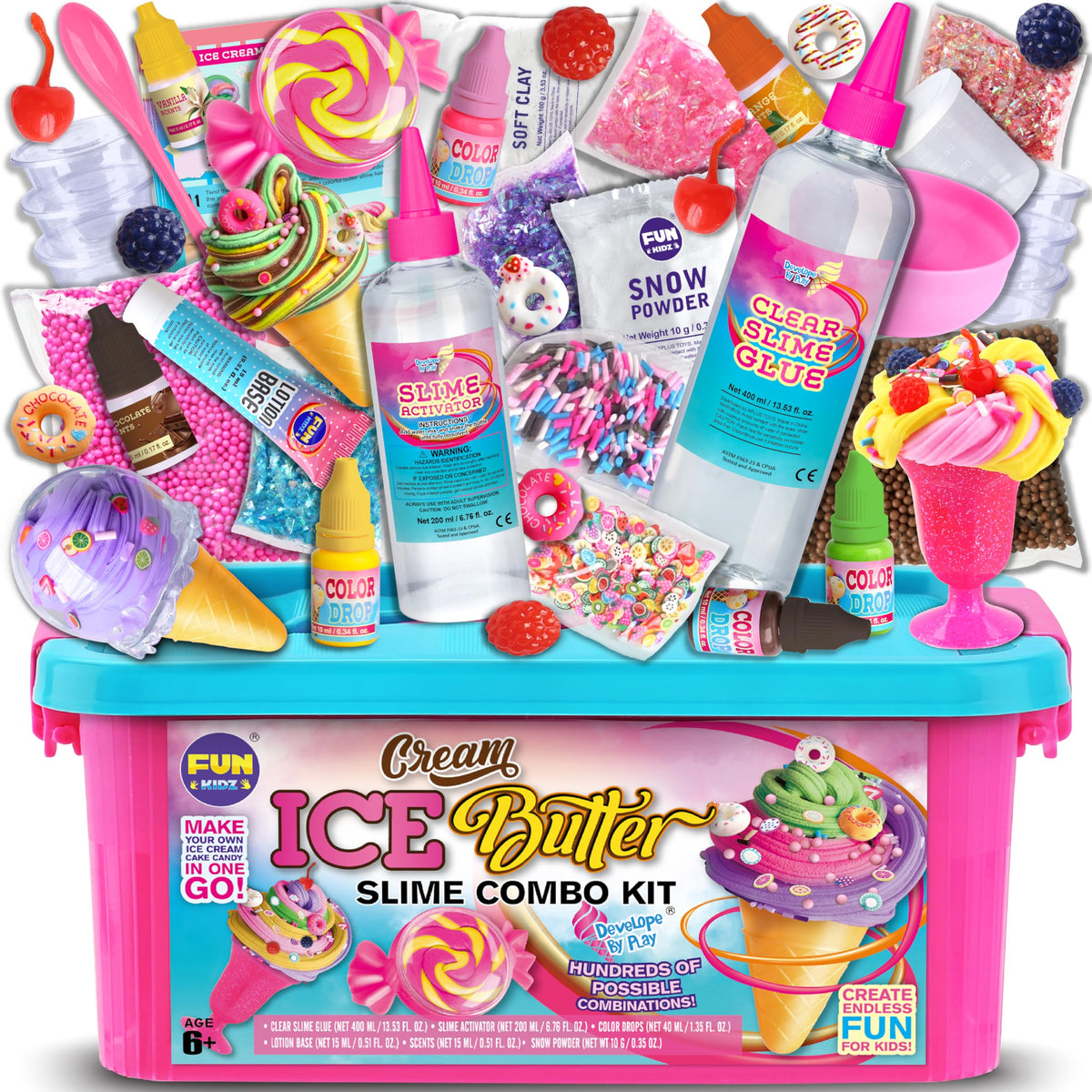 FUN KIDZ empaque frontal del kit mostrando contenido y beneficios