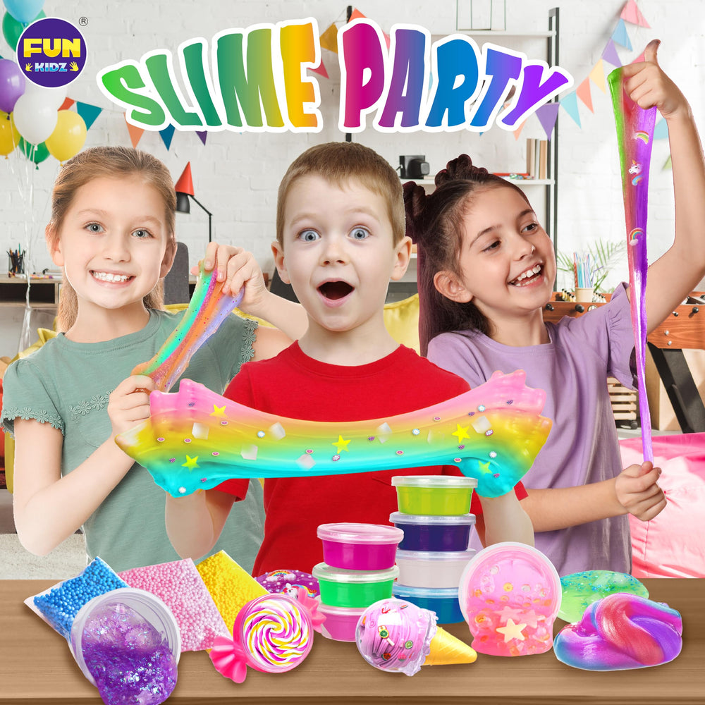 FUN KIDZ glow-in-the-dark slime illuminated to show nighttime fun