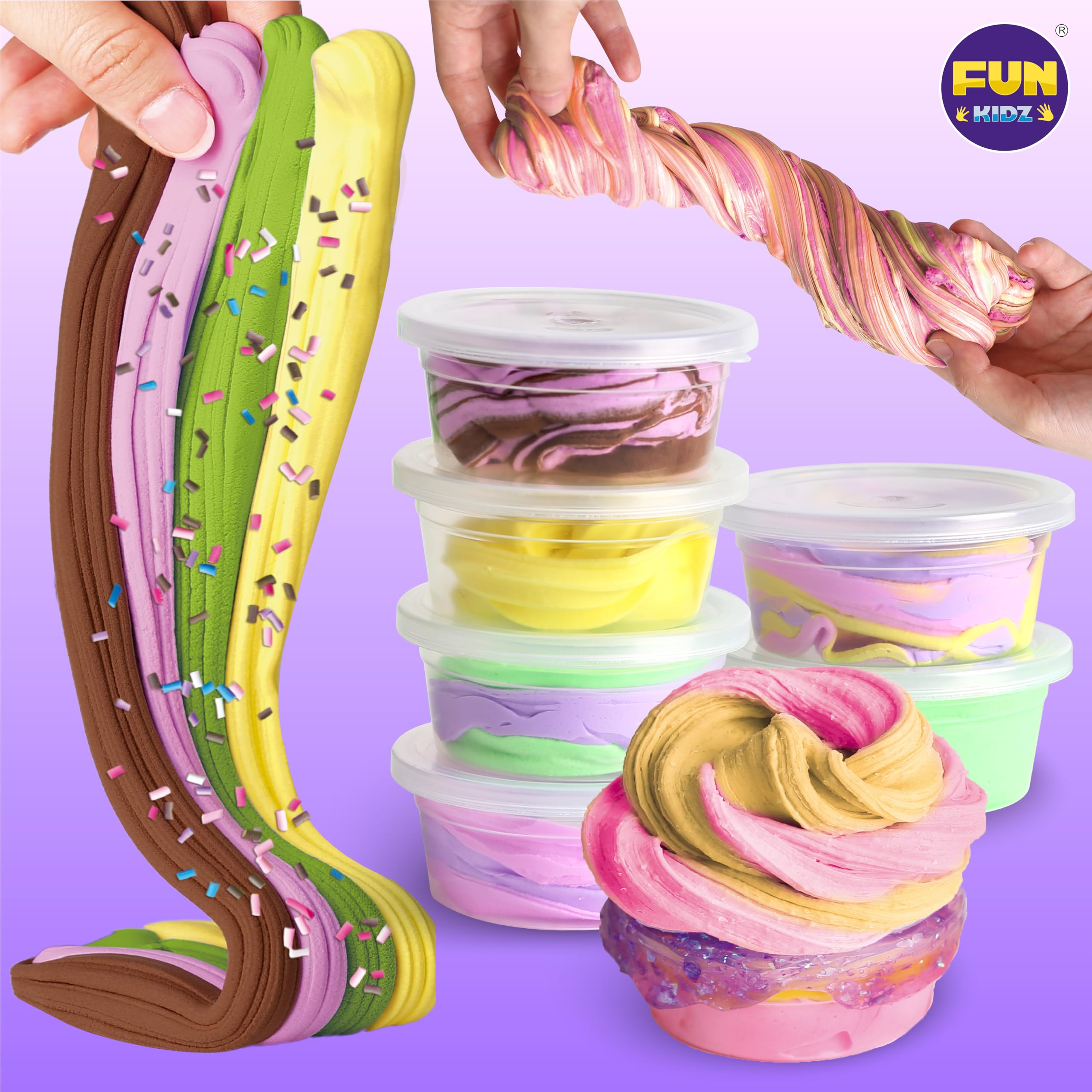 FUN KIDZ manual a color con instrucciones paso a paso para mezclar slimes