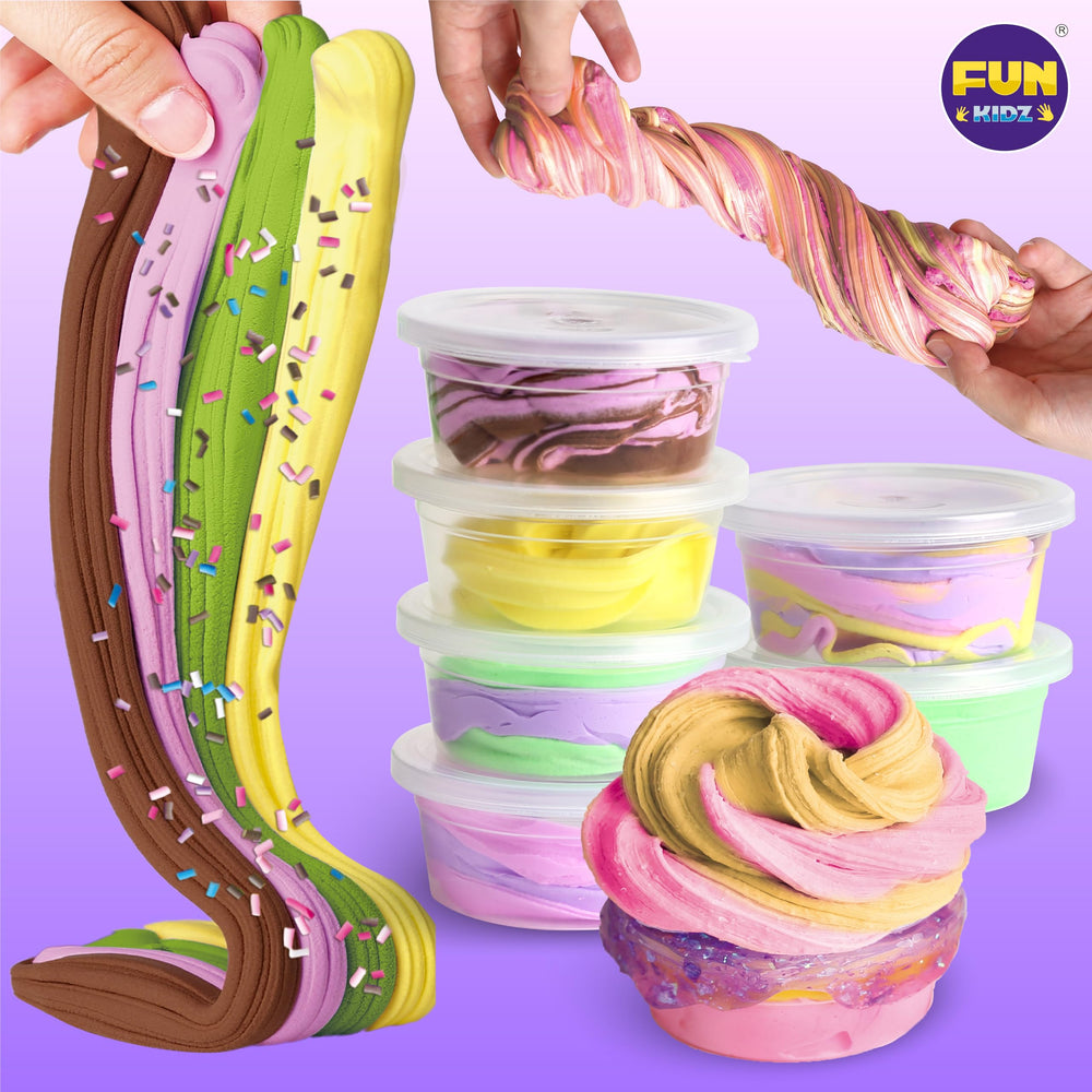 FUN KIDZ manual a color con instrucciones paso a paso para mezclar slimes