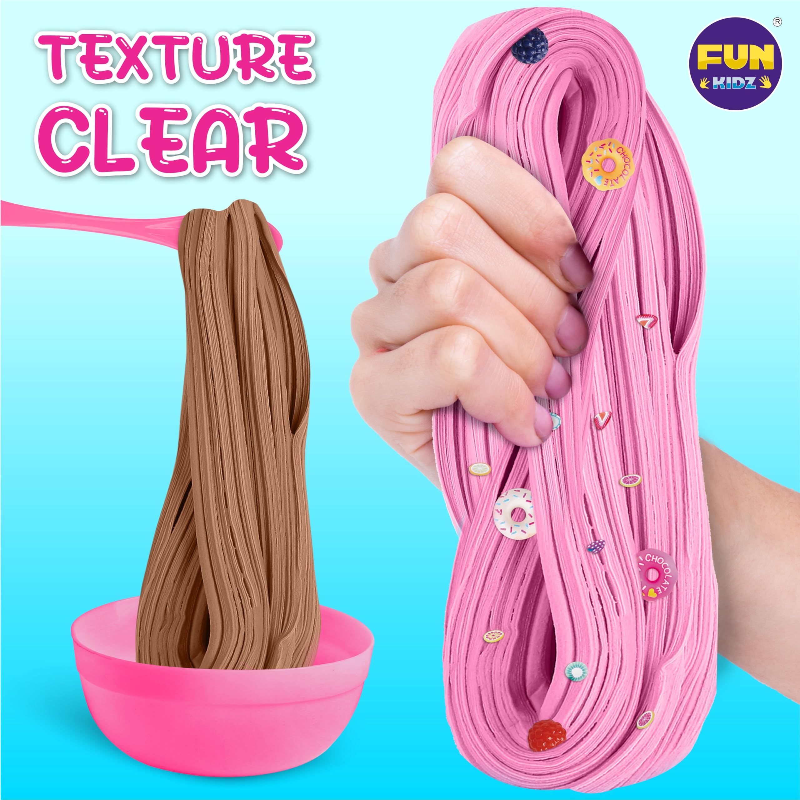 FUN KIDZ frascos de fragancias vainilla, naranja y chocolate para slimes aromáticos