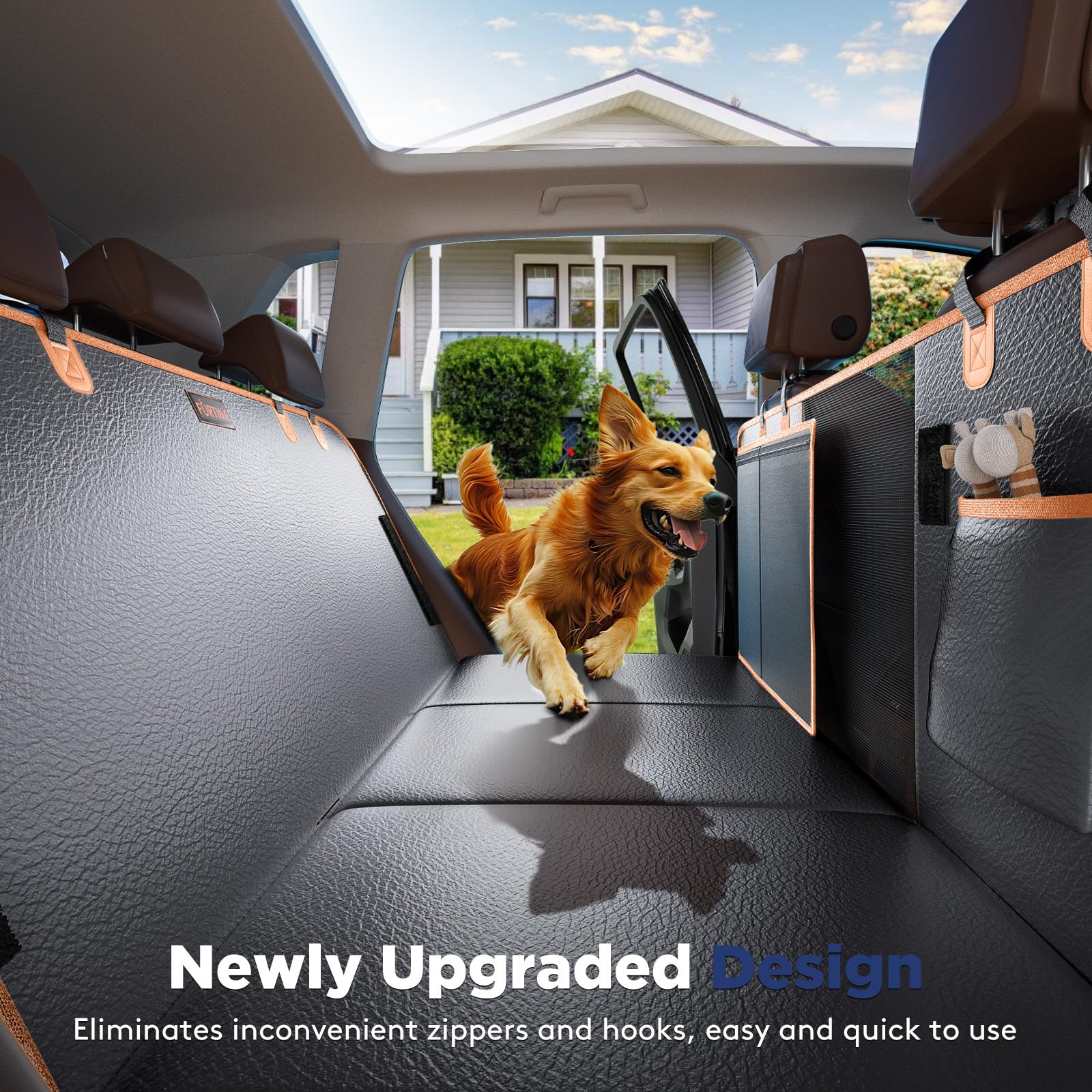 FURTIME dog resting on extender demonstrating comfort and secure platform