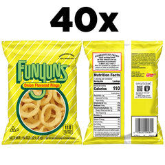 Funyuns close-up of onion ring texture highlighting crunchy seasoning