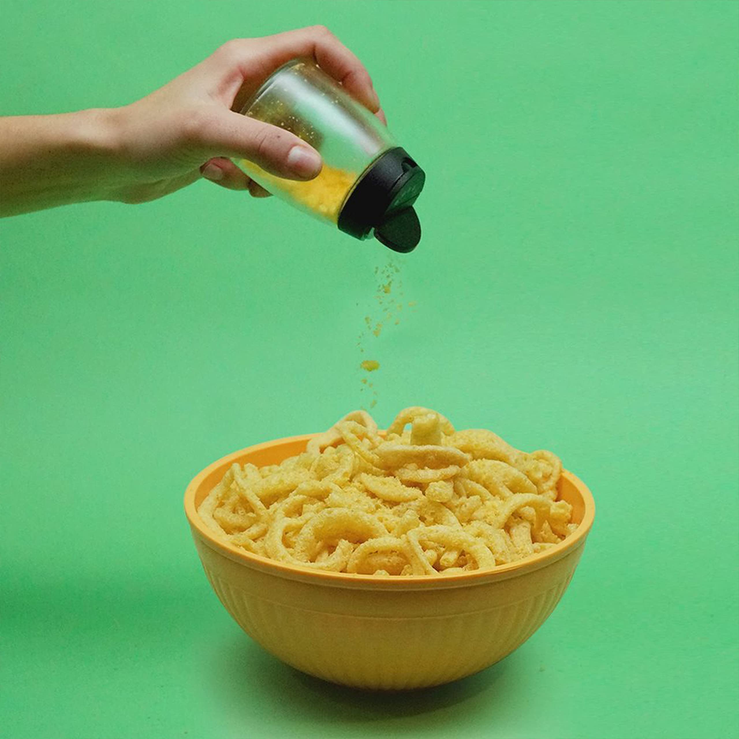 Funyuns rings on plate showing brand and ready-to-eat party appeal