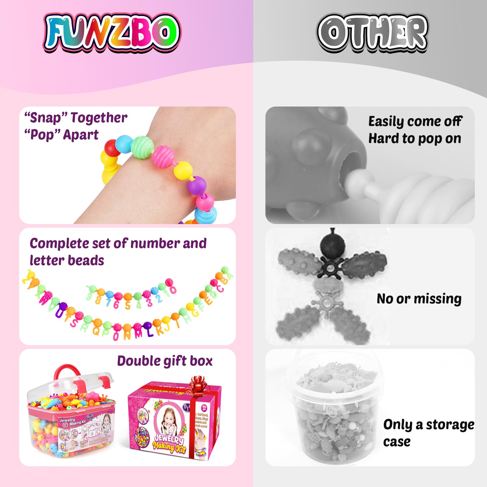 FUNZBO hand comparison showing bead size suitable for preschool fingers