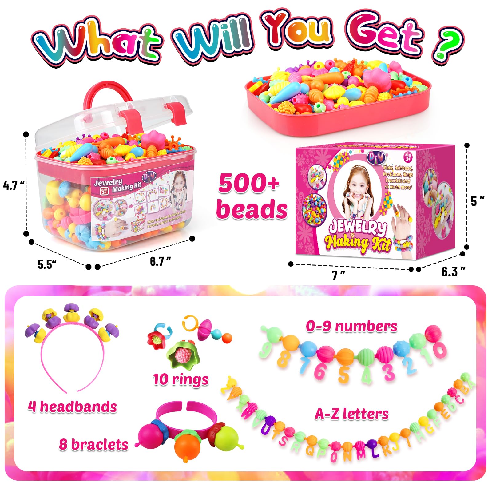 FUNZBO open storage case with organized bead compartments for tidy play