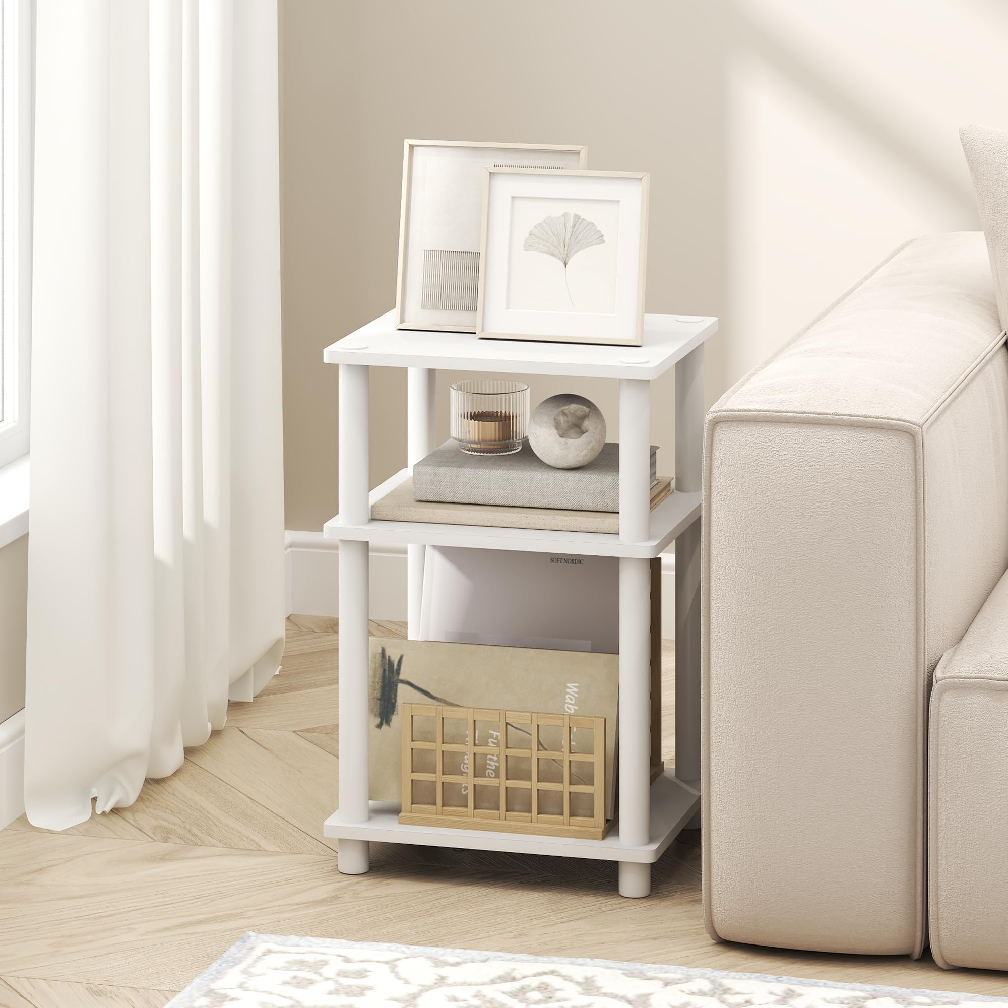 Furinno detalle de esquinas suaves que protege objetos y evita golpes