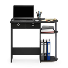 Furinno escritorio en dormitorio con estudiante usando portátil optimizando estudio