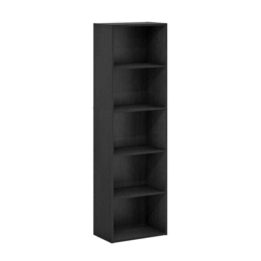 Furinno LUDER primer plano de una balda soportando libros con seguridad