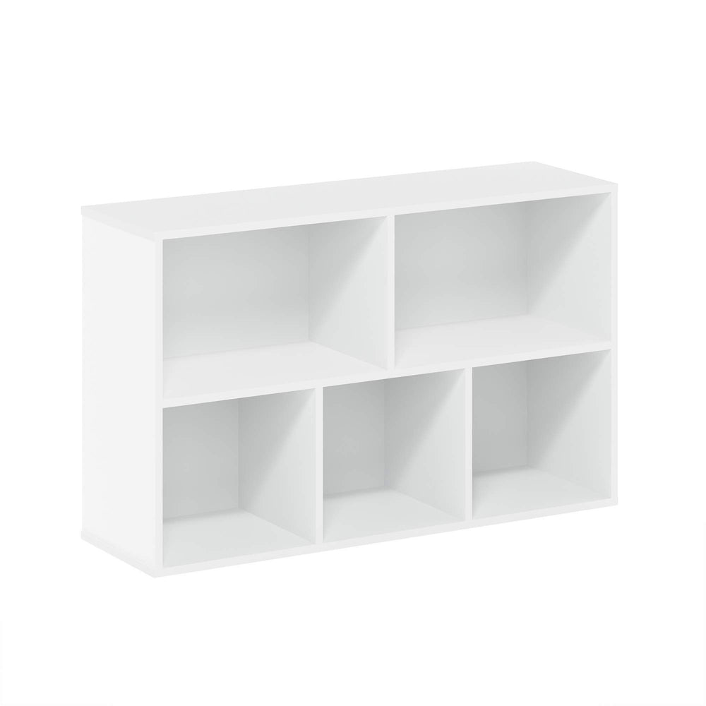 Furinno estantería en sala pequeña mejorando almacenamiento y estilo