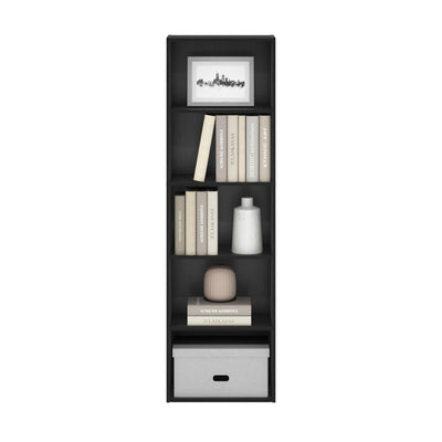Furinno LUDER colocada en salón exhibiendo libros y plantas para inspiración