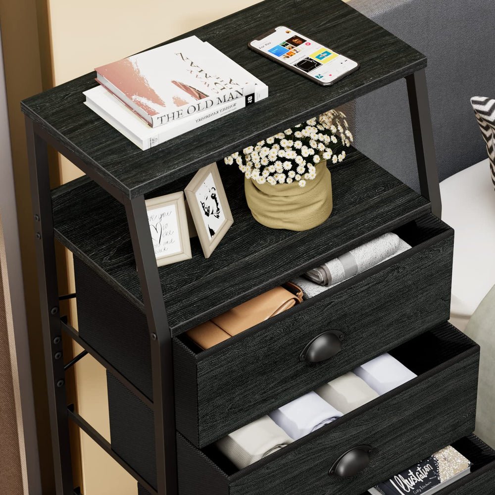 Furnulem fabric drawer material close-up showing PVC texture and safe, lightweight storage