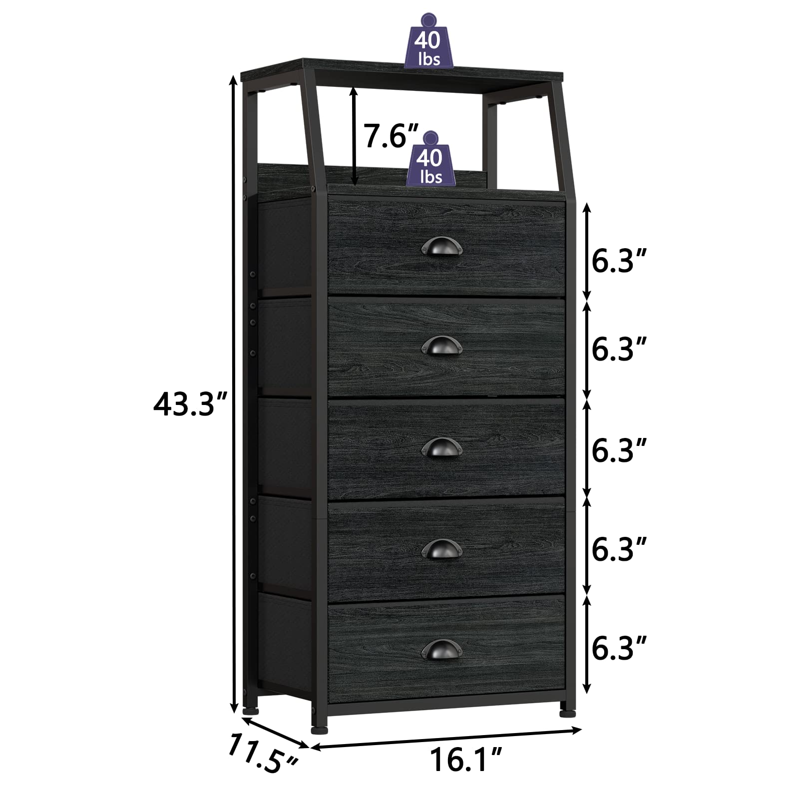 Furnulem nightstand size comparison with ruler showing dimensions and small-footprint convenience