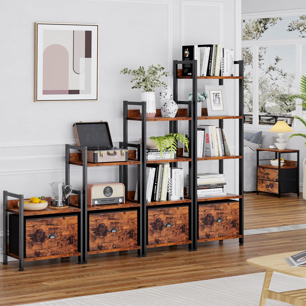 Furologee estantería decorada con plantas, añade calidez y estilo rústico