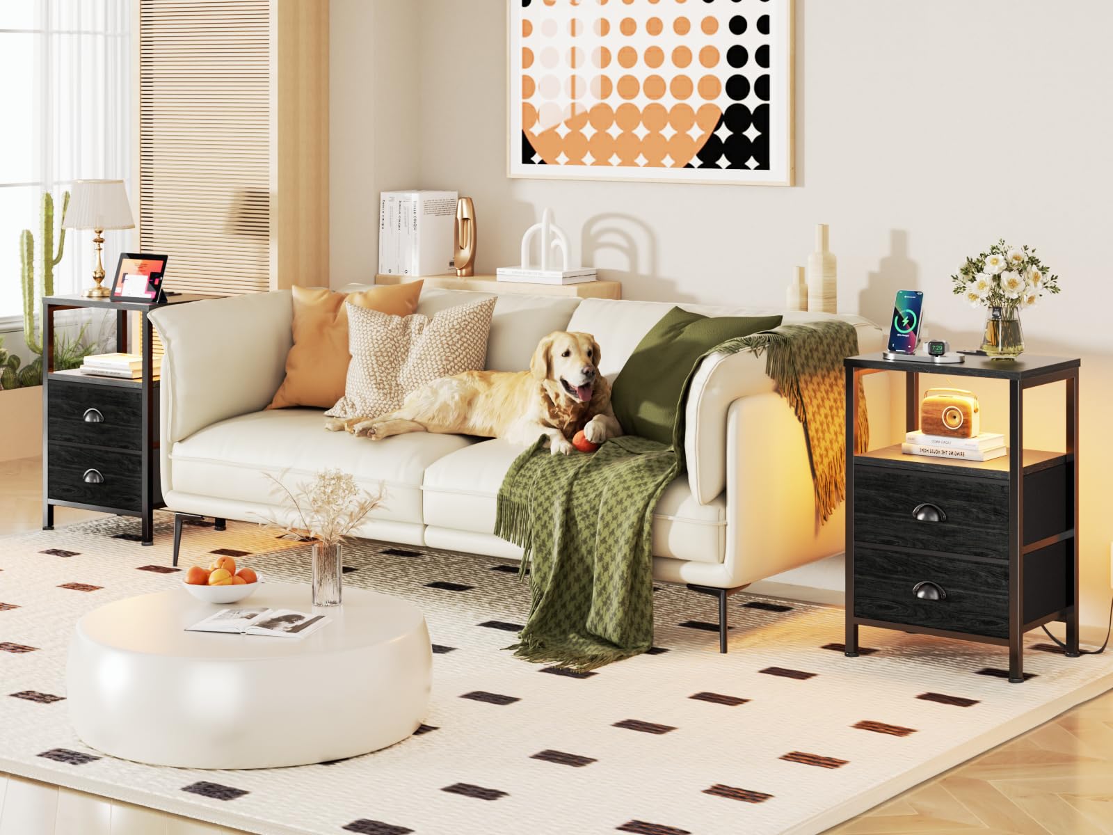 Furologee fabric drawer texture and pull, lightweight breathable storage keeps items dust-protected