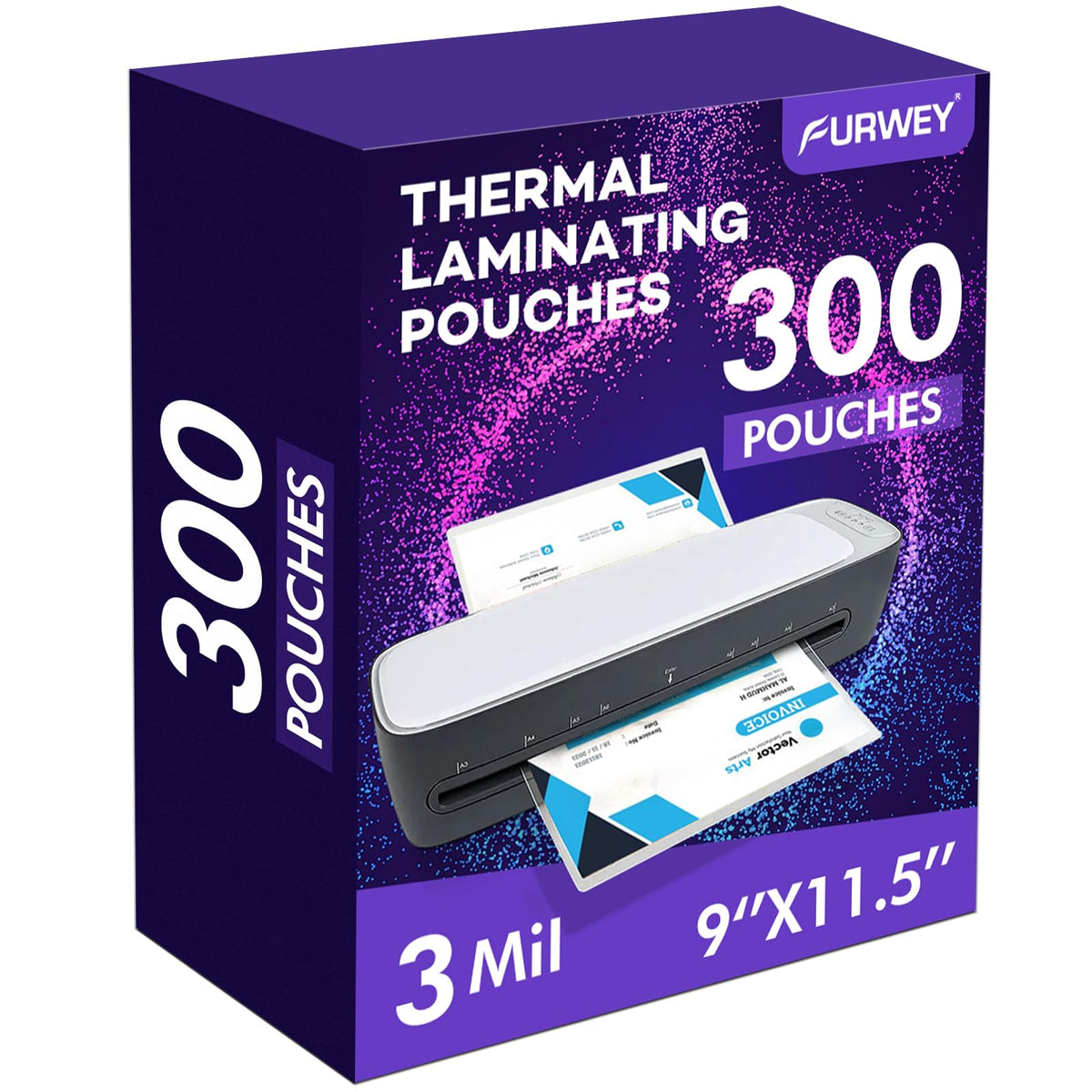 FURWEY empaque frontal 300 fundas térmicas mostrando cantidad y tamaño, ahorro seguro
