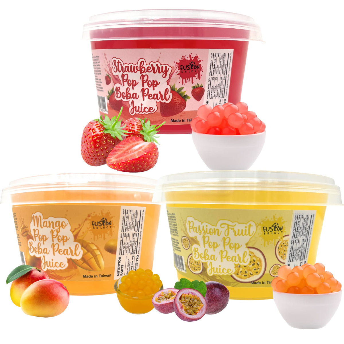 Fusion Select paquete frontal mostrando sabores y diseño atractivo