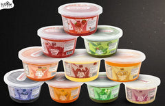 Fusion Select perlas de fresa, mango y maracuyá en plato, realza color y sabor