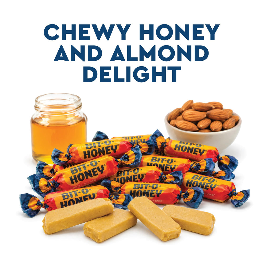 Fusion Sweets And Snacks etiqueta con ingredientes destacando miel real y almendra
