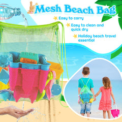 FUSPWEAO niños en playa usando el set para construir castillos divertidos