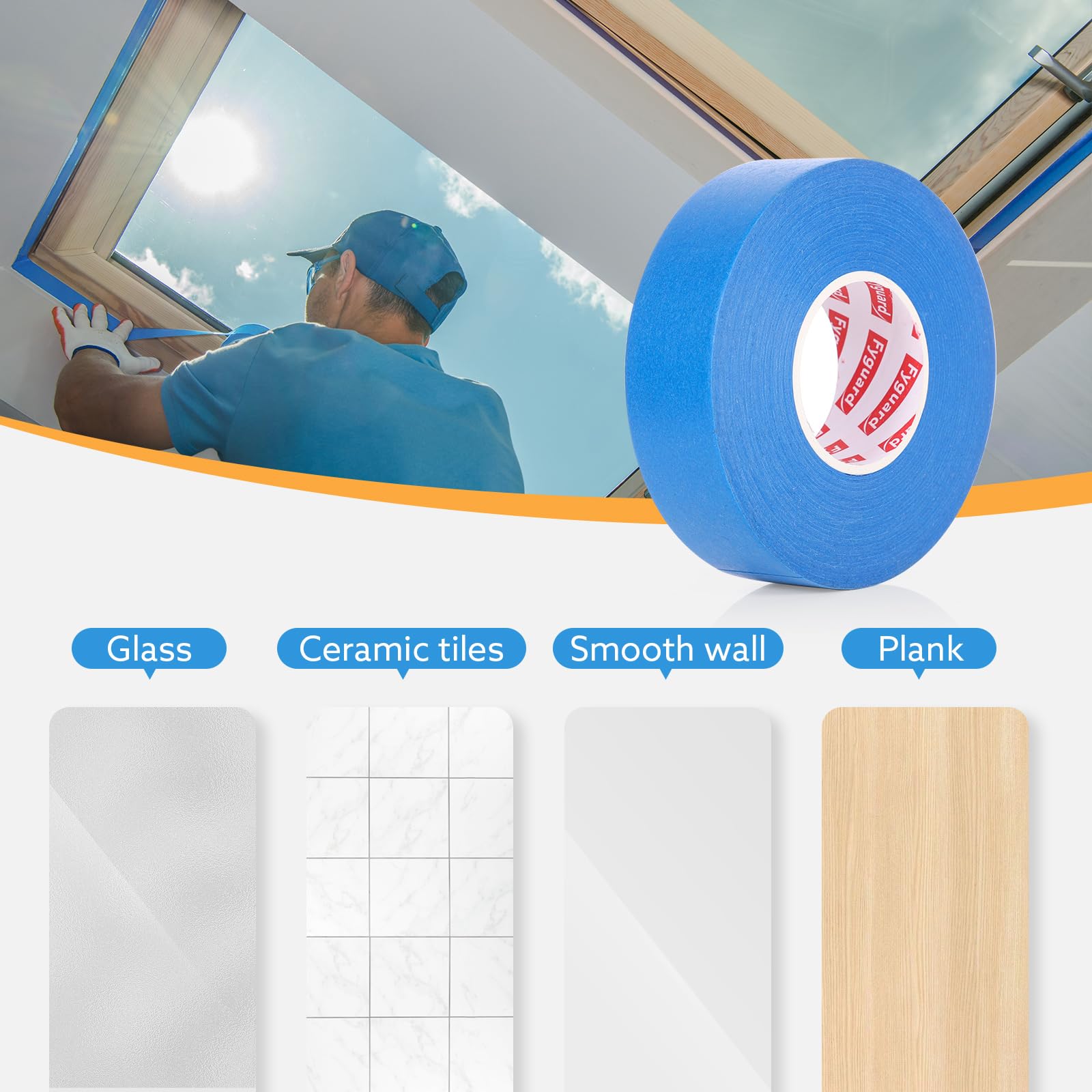 Fyguard cinta en exterior bajo sol, su resistencia UV mantiene la integridad temporal