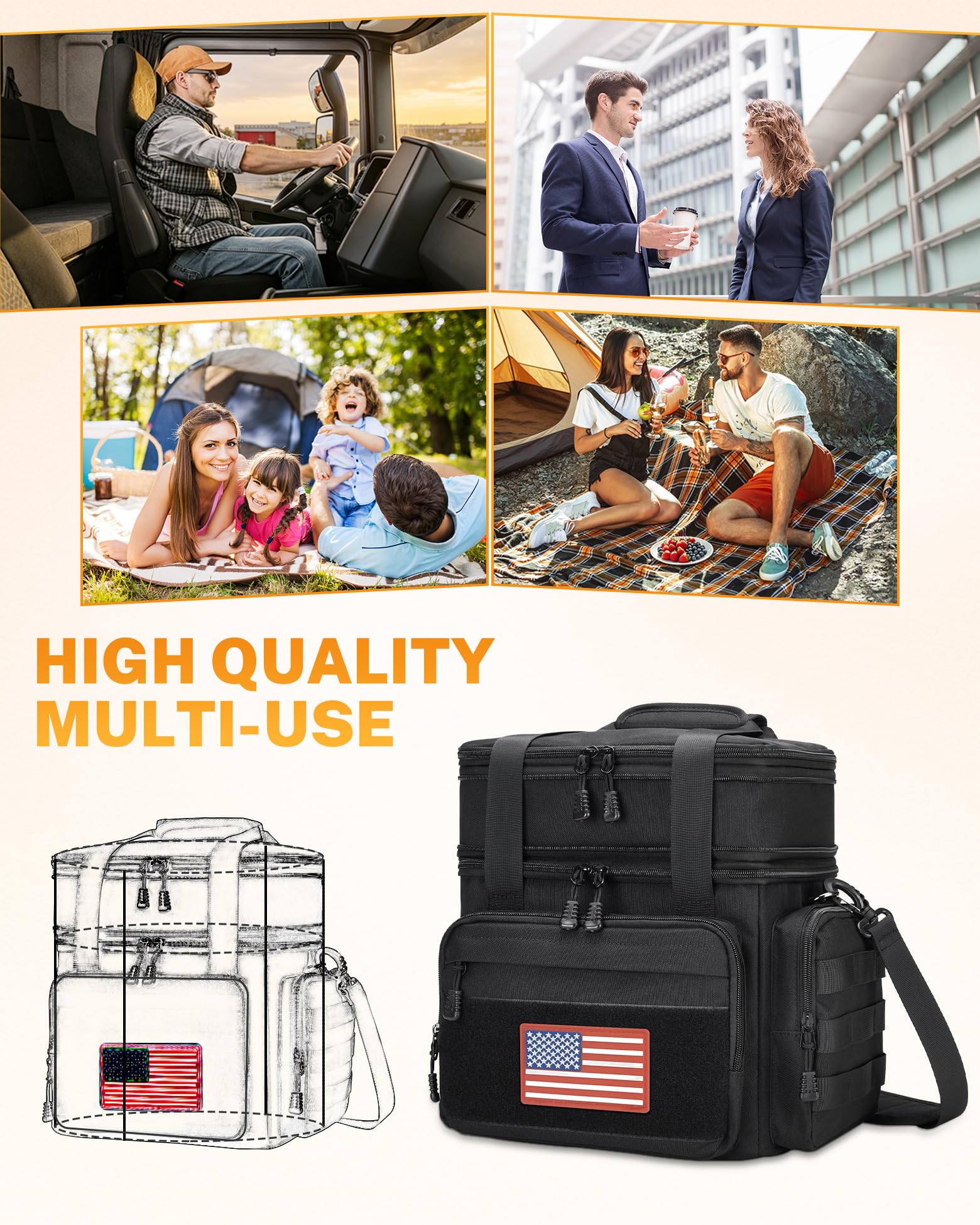 Gafetrey bolsa en exteriores ilustrando durabilidad y estilo táctico