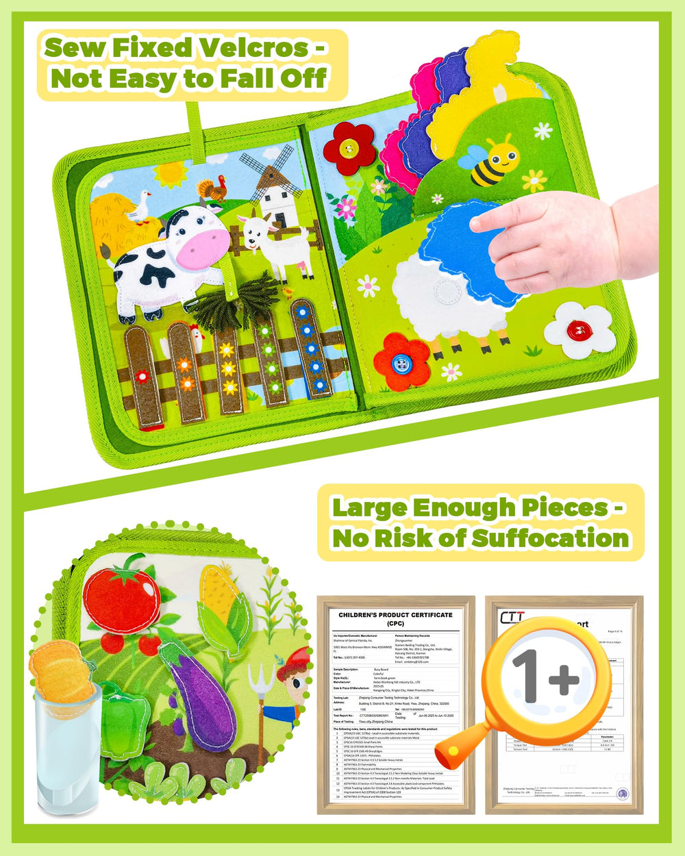 Gagule Busy Book actividad tractor para fomentar juego simbólico