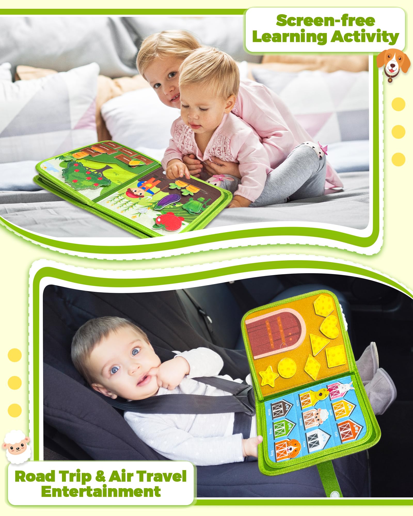 Gagule Busy Book actividad vestir oveja para mejorar motricidad fina