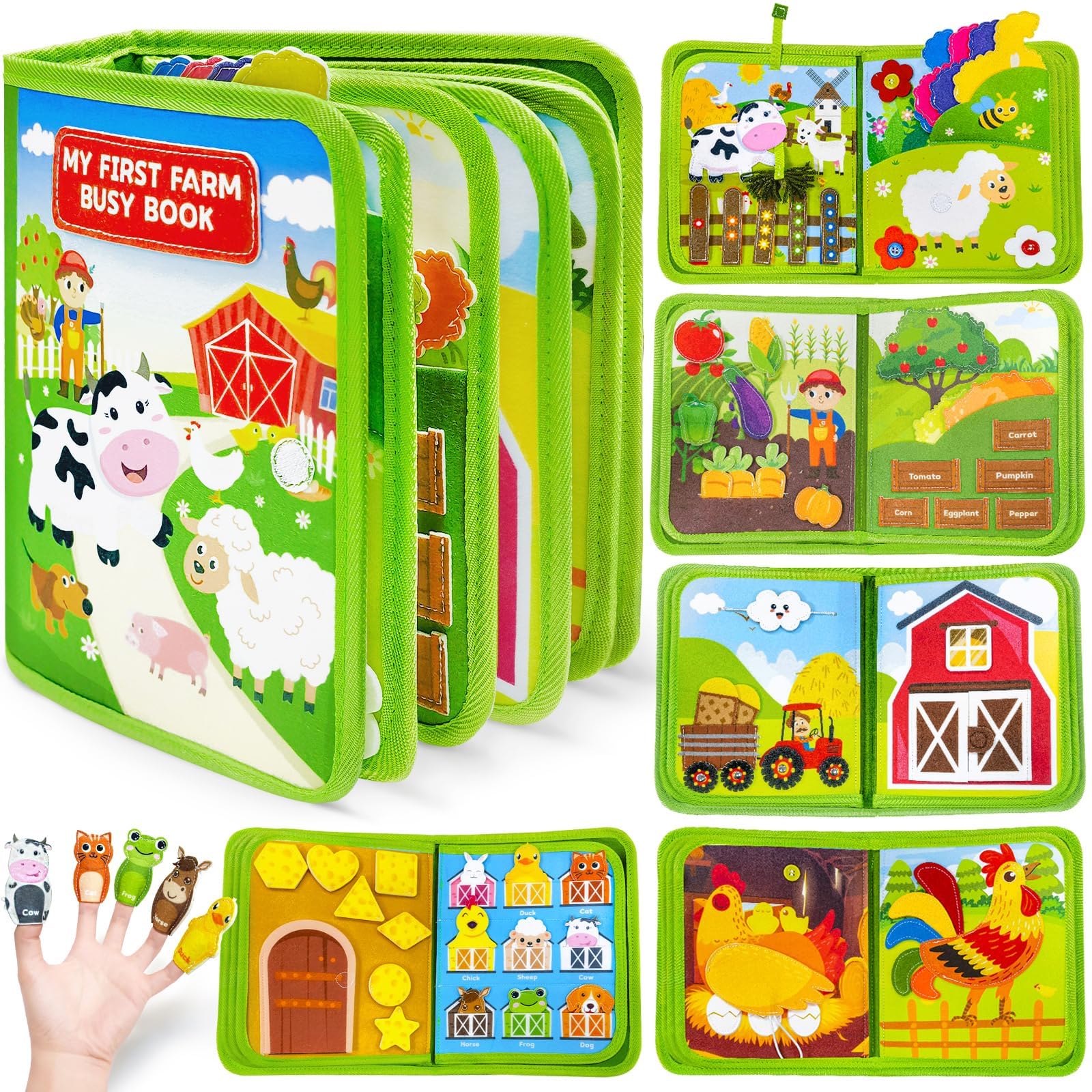 Gagule Busy Book portada granja que capta atención y enseña conceptos