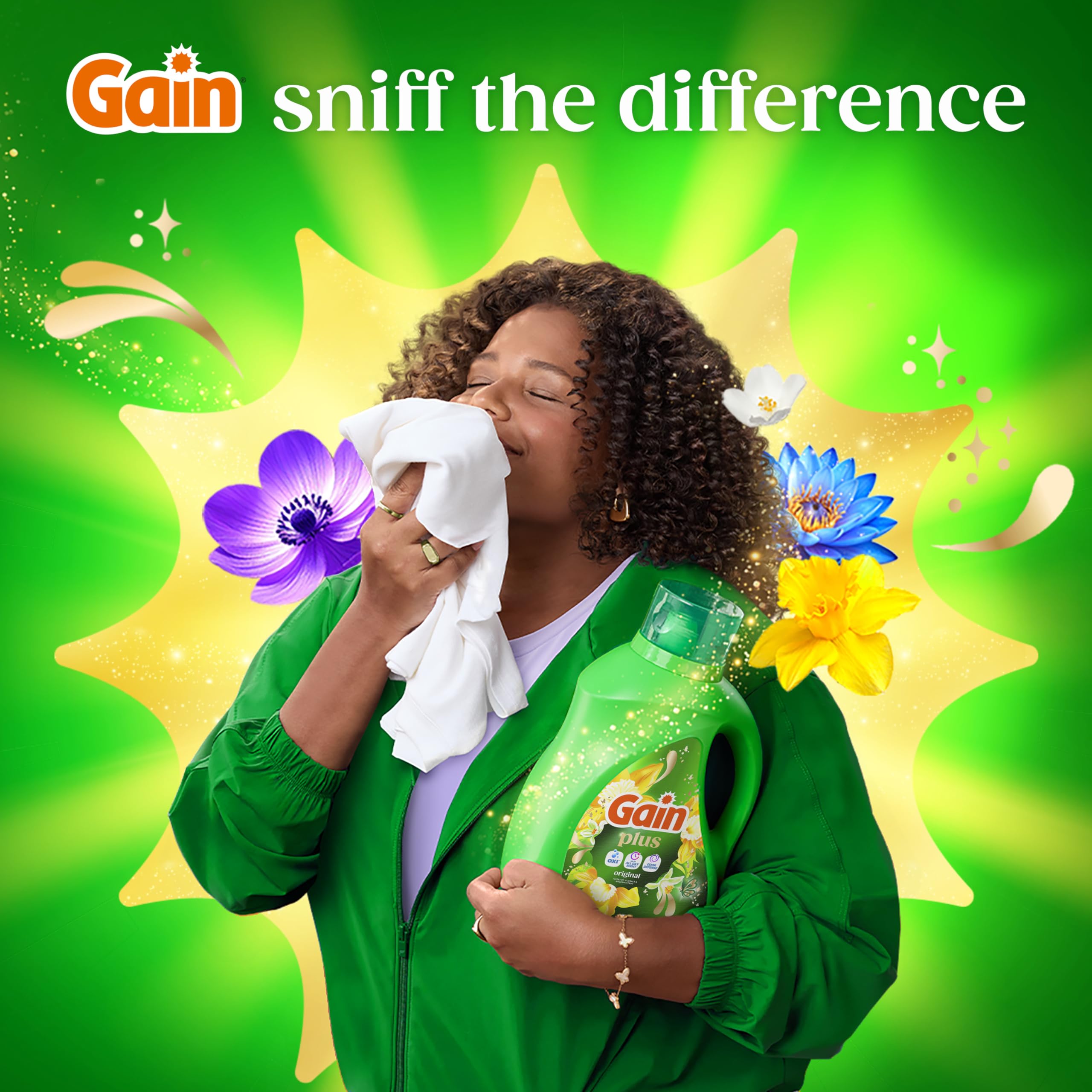 Escena de lavandería en casa con Gain Plus, uso doméstico cotidiano y conveniencia