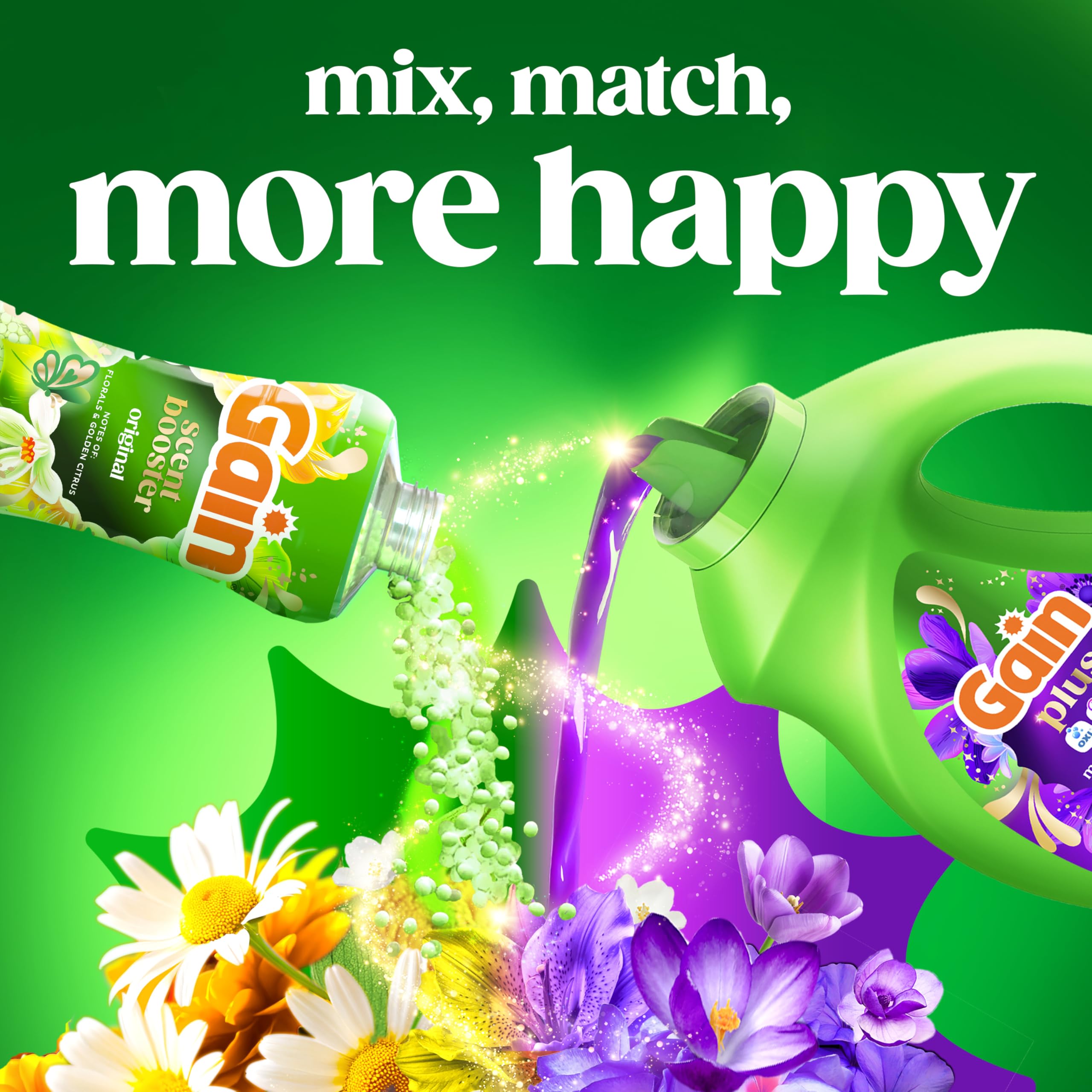Gain Plus comparativa frente a detergente clásico, mayor poder Oxi
