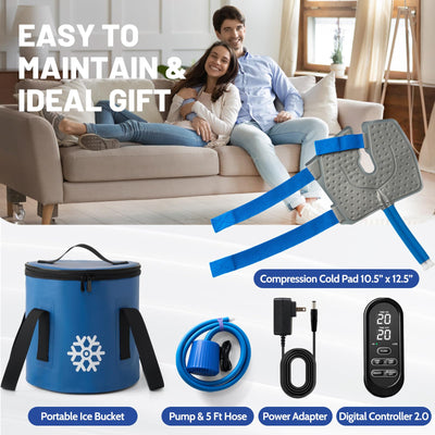 GALINAND insulated bucket interior retaining cold for extended therapy