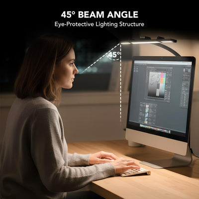 Galnolt ambient up-lighting showing soft room glow to reduce eye strain