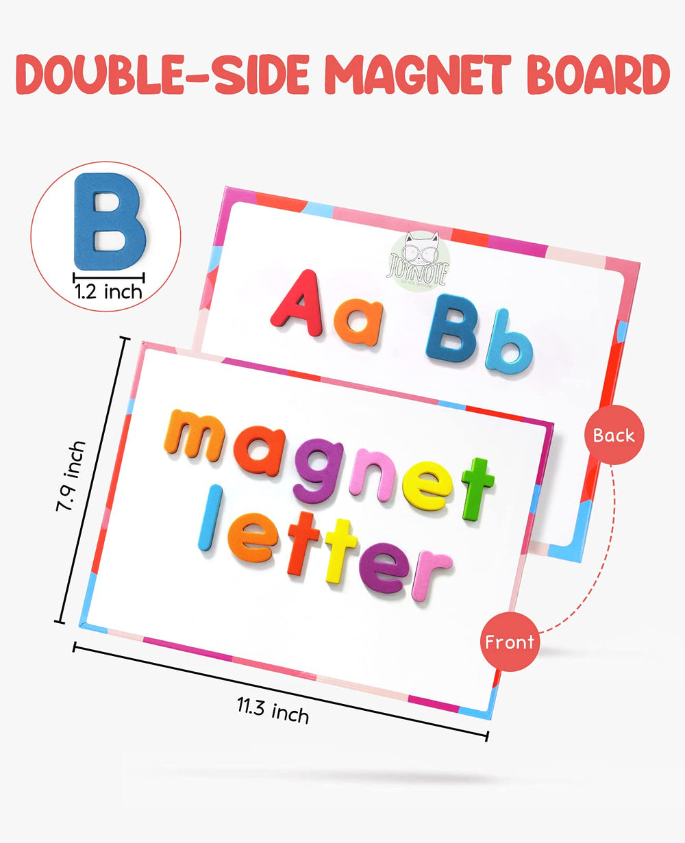GAMENOTE pizarra magnética doble con letras para práctica reutilizable