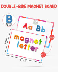 GAMENOTE pizarra magnética doble con letras para práctica reutilizable