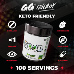 Gamer Supps etiqueta en detalle con ingredientes y beneficios visibles