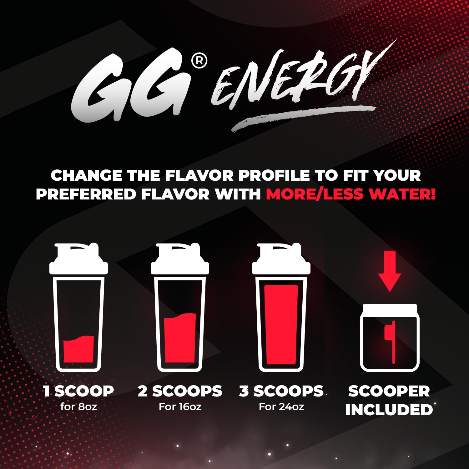 Gamer Supps bebida preparada en vaso lista para consumo con enfoque claro