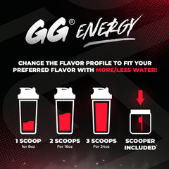 Gamer Supps bebida preparada en vaso lista para consumo con enfoque claro