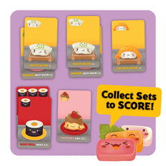 Gamewright Sushi Go manos pasando cartas demostrando dinámica de juego