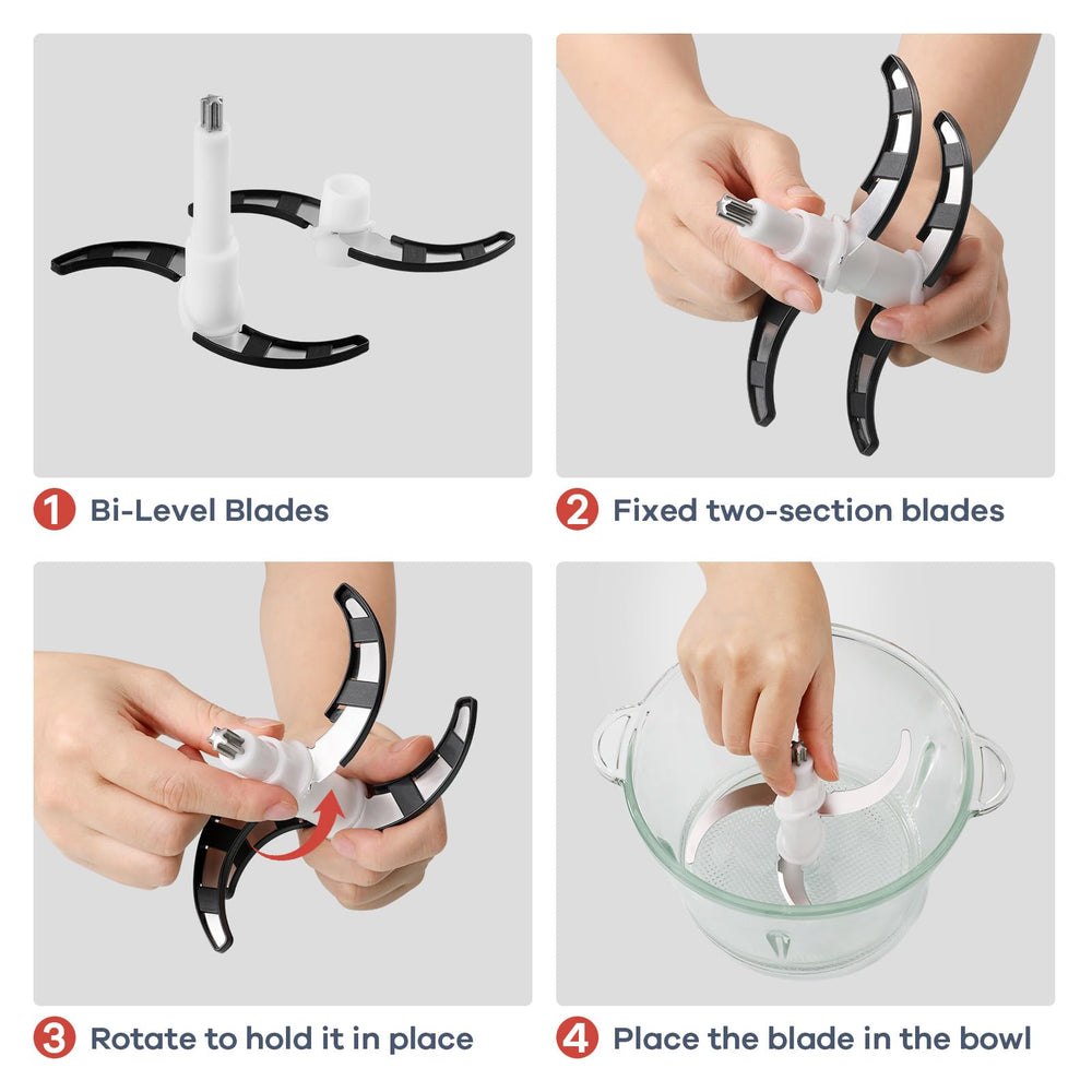 Ganiza glass bowl detail clear material for visible mixing and hygiene