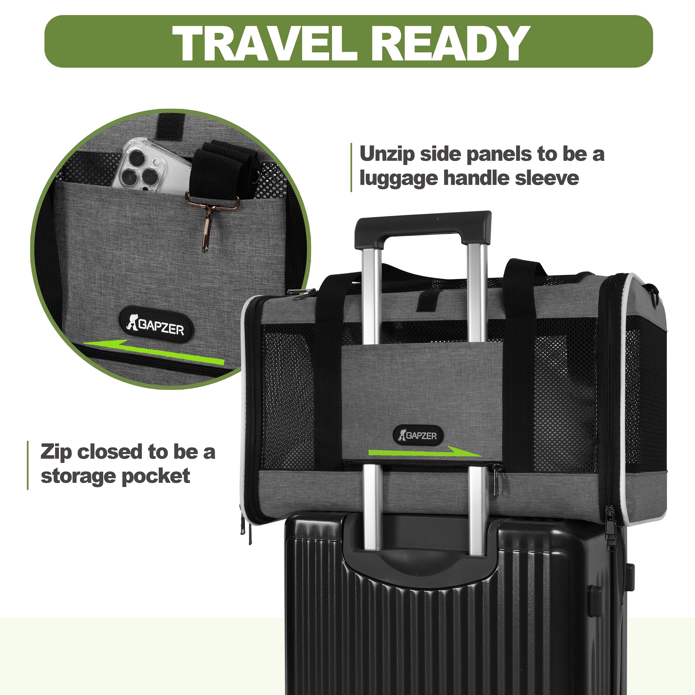 GAPZER reversible cushion with fleece and cooling sides for all-season comfort