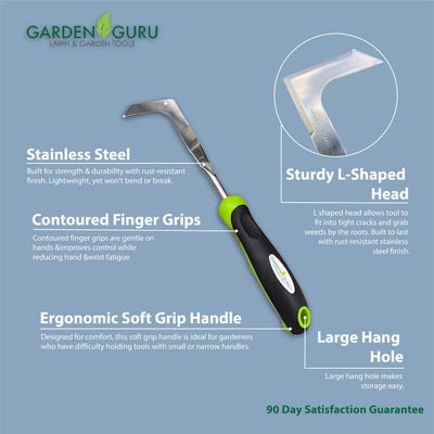 Garden Guru comparación de tamaño junto a mano para escala de uso