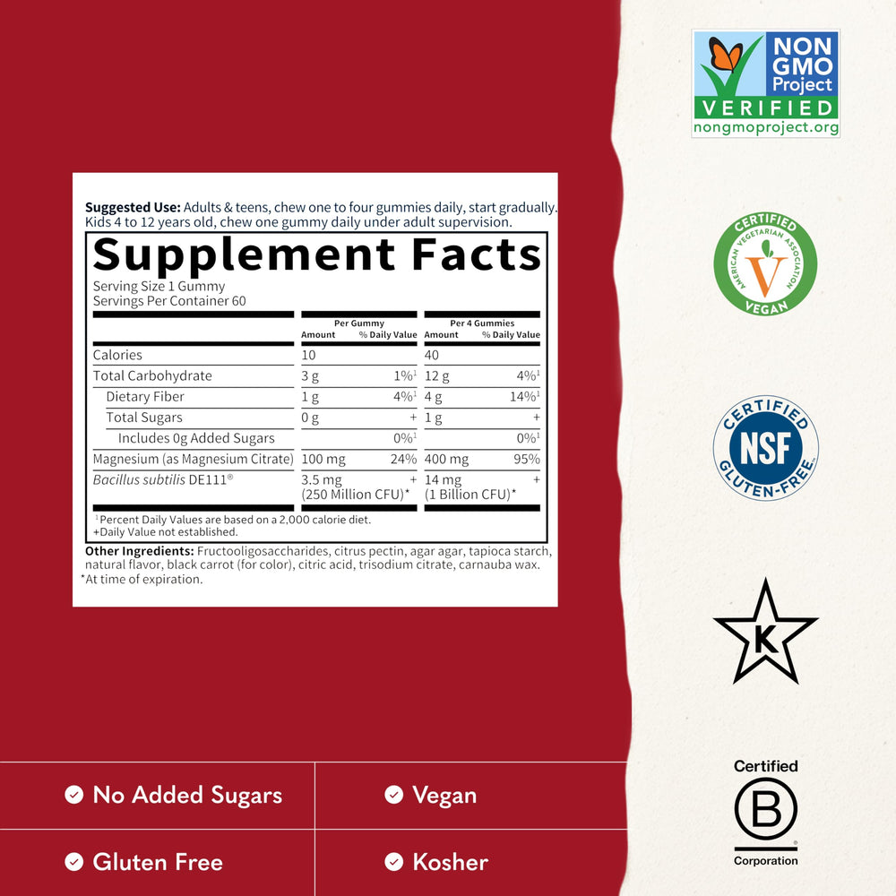 Detalle de la etiqueta Garden of Life con información de ingredientes clave
