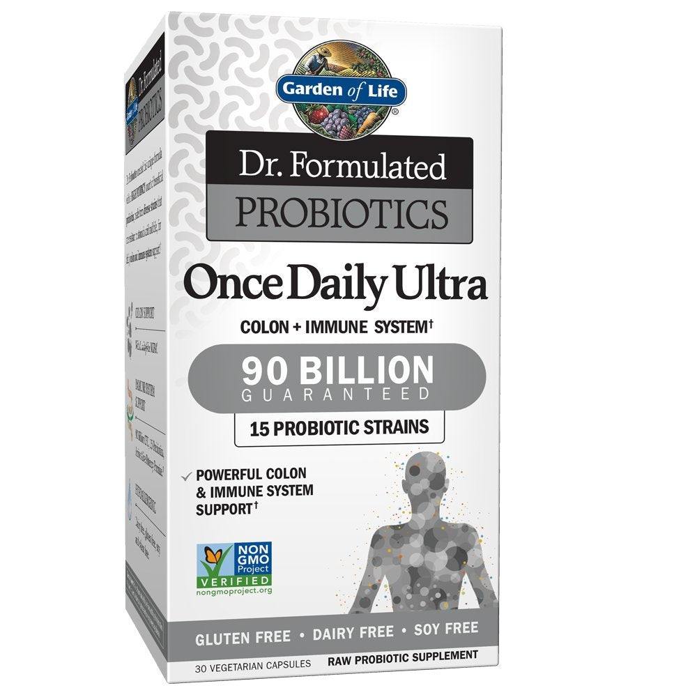 Garden of Life frente del empaque mostrando marca y beneficio digestivo