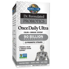 Garden of Life frente del empaque mostrando marca y beneficio digestivo
