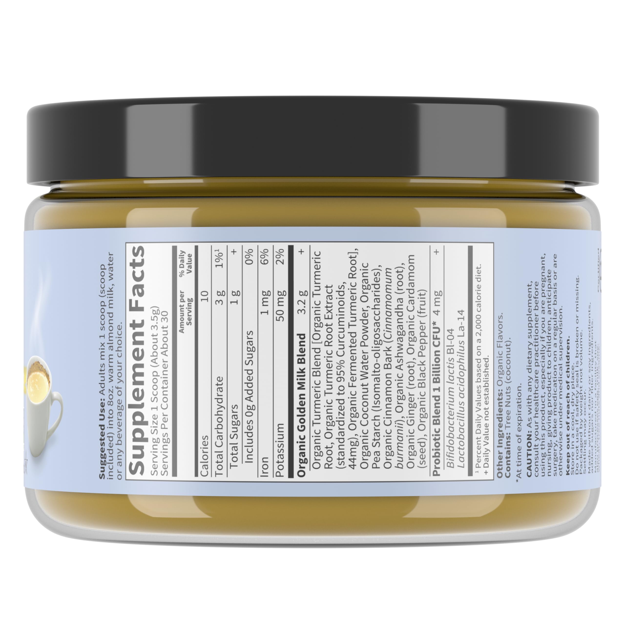 Garden of Life primer plano del polvo dorado destacando color y pureza