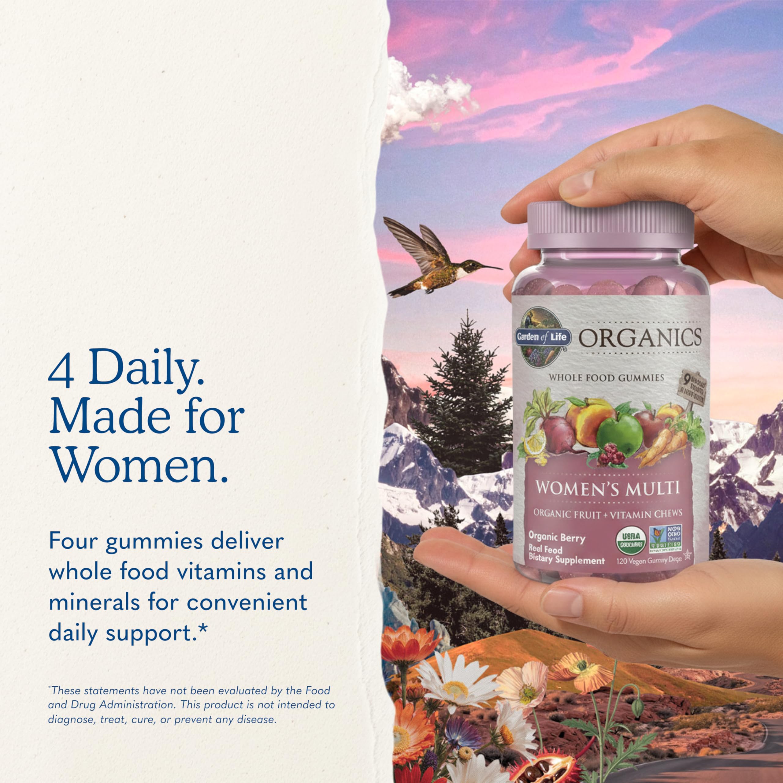 Garden of Life gomitas servidas junto a desayuno saludable