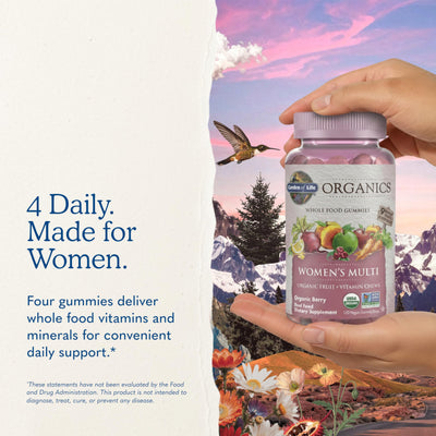 Garden of Life gomitas servidas junto a desayuno saludable