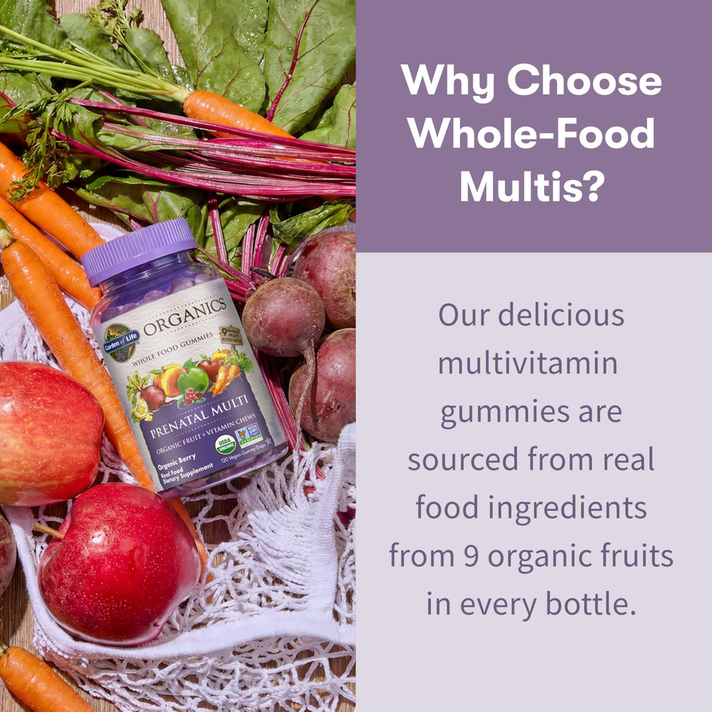 Garden of Life label close-up highlighting vegan D3 and folate sources for informed choice benefit