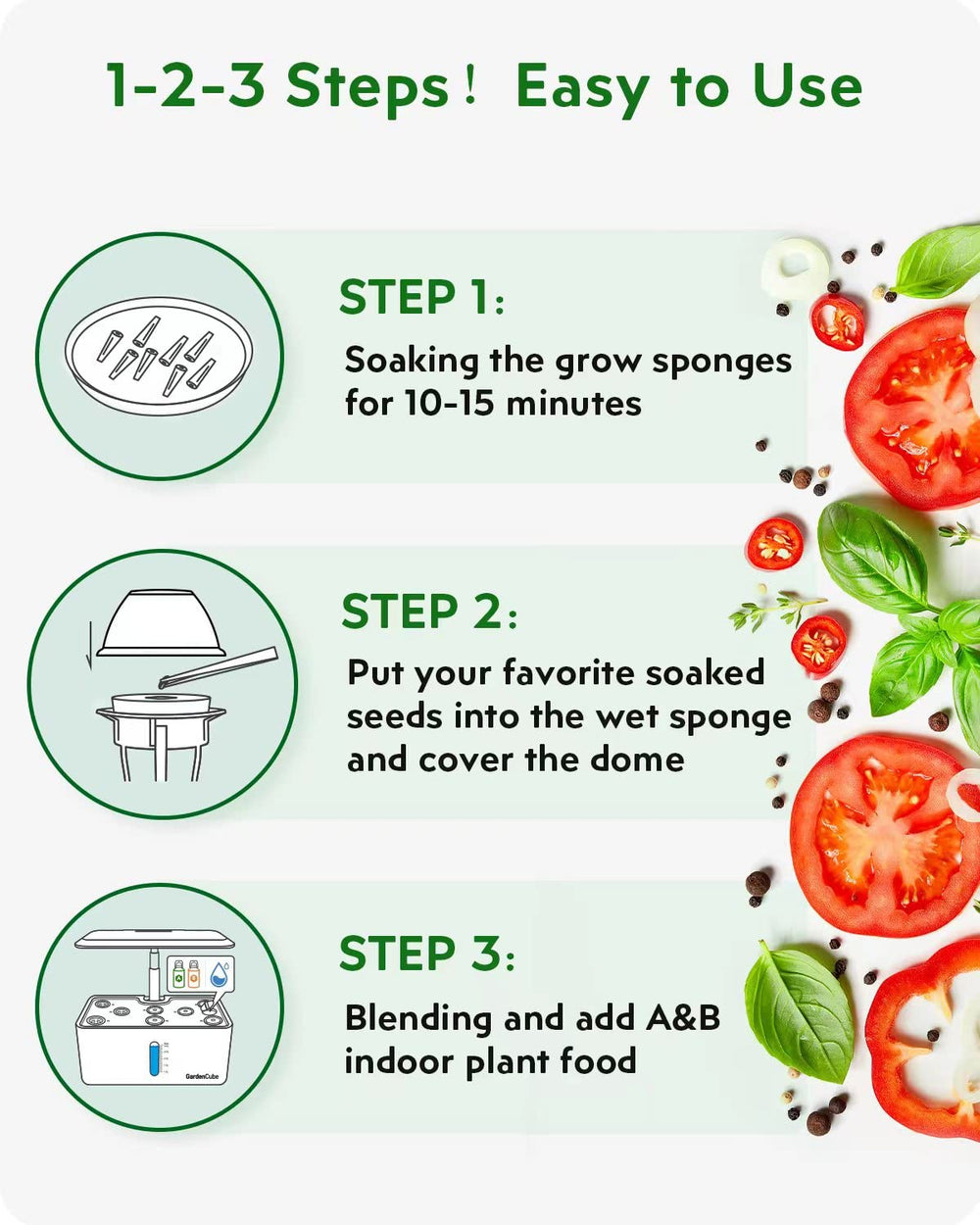 GARDENCUBE botellas de nutrientes A y B para alimentación controlada